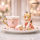 Оригінальна аніме фігурка  «DLC Series "Tea Time Cats" "Orange Cat" Complete Figure»