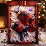 Оригинальная аниме фигурка «Christmas Gift Box Gojo Satoru-Jujutsu Kaisen-Flower Shell Studio»