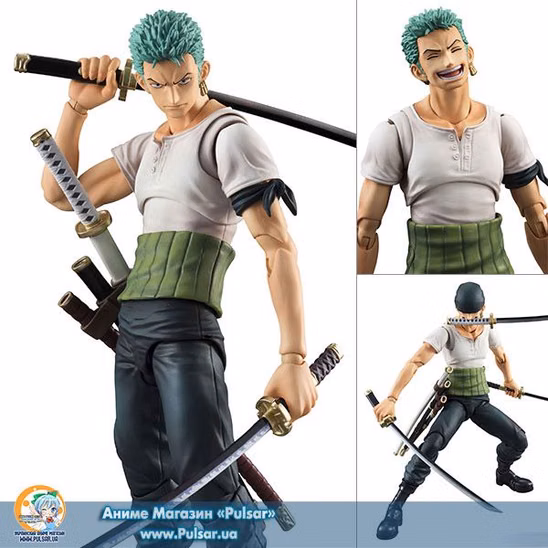Оригінальна аніме фігурка Variable Action Heroes - ONE PIECE: Roronoa Zoro PAST BLUE Action Figure