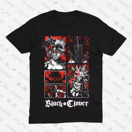 Футболка «Чорна конюшина / Black Clover» [Morze Pulsar] v.2