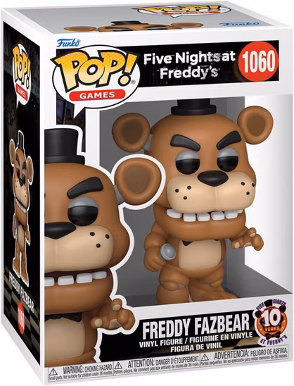 Вінілова фігурка «Funko Pop! Games: Five Nights at Freddy's 10th Anniversary - Freddy»