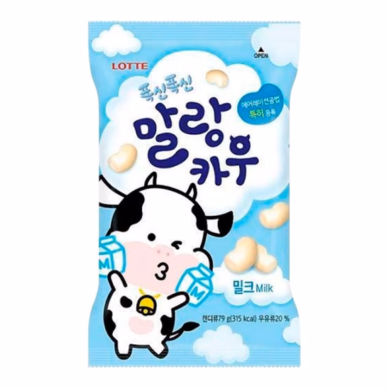 «Жевательные молочные конфеты Malang Cow Lotte, 79 г»