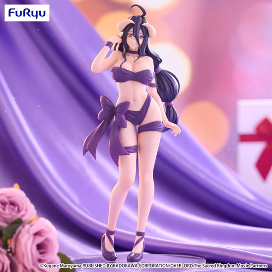 Оригинальная аниме фигурка «FuRyu BiCute Ribbons Figure - OVERLORD - Albedo»