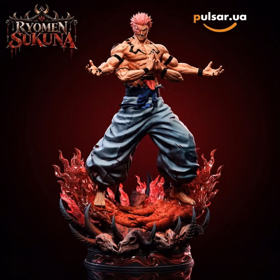 Оригінальна аніме фігурка  «1/6 Scale Sukuna-Jujutsu Kaisen-JJking Studio»