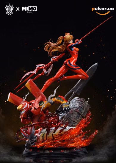 Оригинальная аниме фигурка  «Dark King Studio X MIMAN Studio - Battle Suit Asuka X Young Asuka Neon Genesis Evangelion»