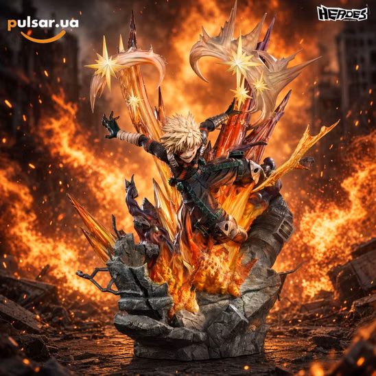 Оригінальна аніме фігурка «1/6 Scale Katsuki Bakugo-My Hero Academia-Heroes Studio»
