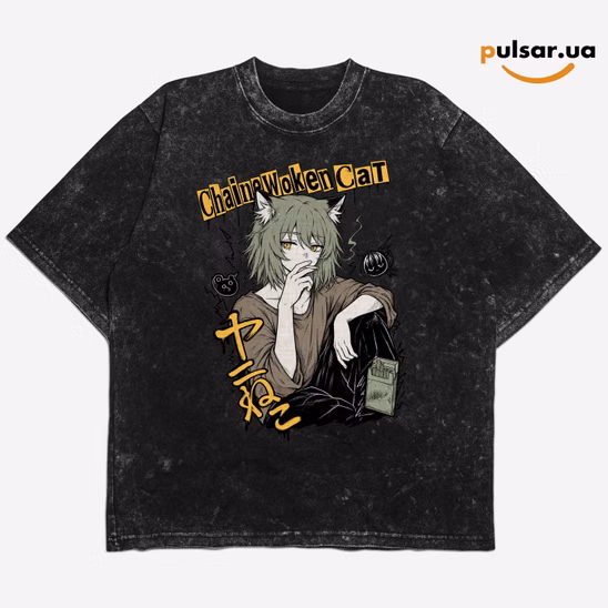 Футболка «Chainsmoker Cat ➤ Yani Neko» модель 3