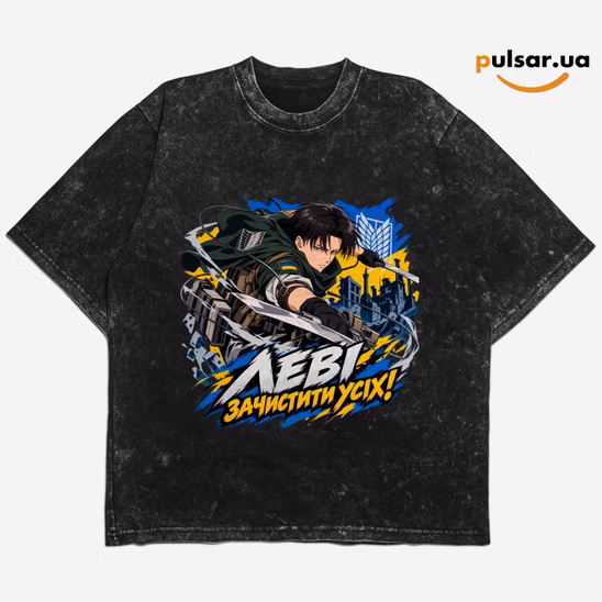 Футболка «UA Army ➤ Attack on Titan  ✶  Levi Ackerman» модель 2