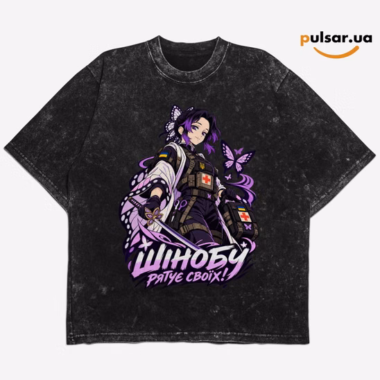 Футболка «UA Army ➤ Demon Slayer: Kimetsu no Yaiba ✶ Shinobu Kocho» модель 2