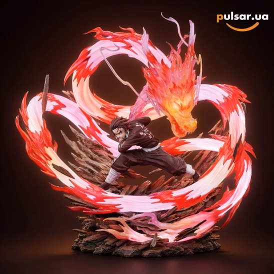 Оригинальная аниме фигурка «1/6 Scale Kamado Tanjiro with LED Licensed-Demon Slayer-Zodiakos Studio»