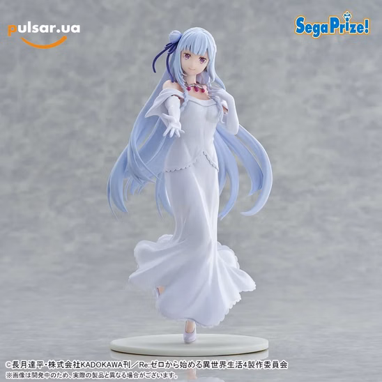 Оригінальна аніме фігурка  «Re:Zero Starting Life in Another World XStellar - Emilia Wedding Dress Ver.»