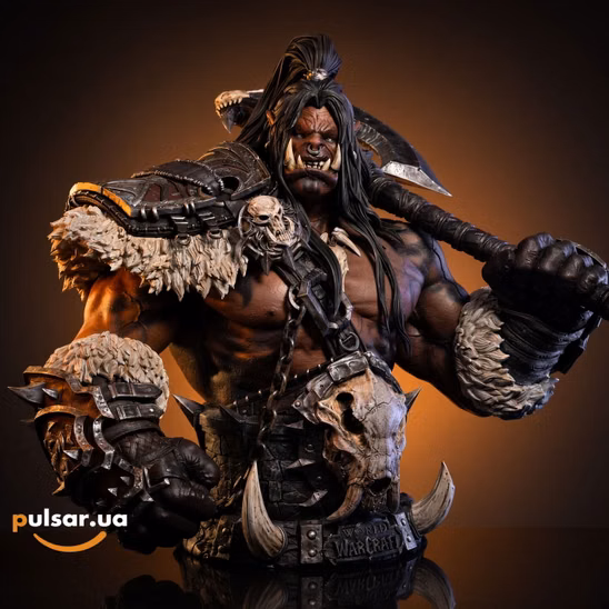 Оригінальна sci-fi фігурка  «1/3 Scale Bust of Grommash Hellscream Licensed-World of Warcraft-Infinity Studio»
