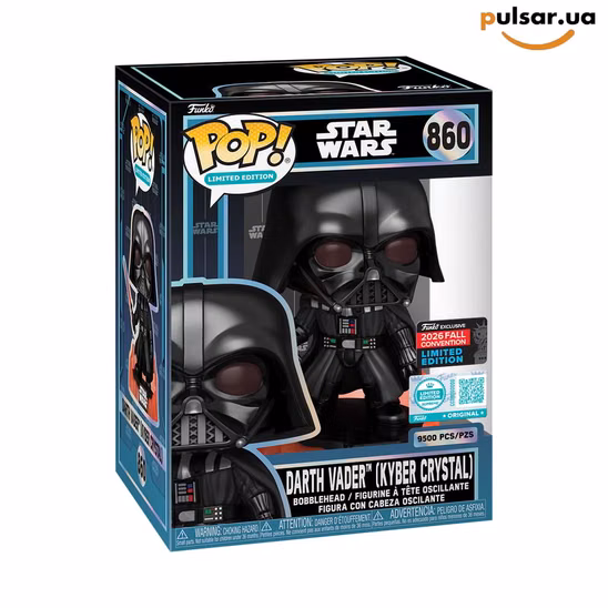 Вінілова фігурка «Funko POP! • New York Comic Con • supreme • Star Wars ◉ Darth Vader (Kyber Crystal) № 860»