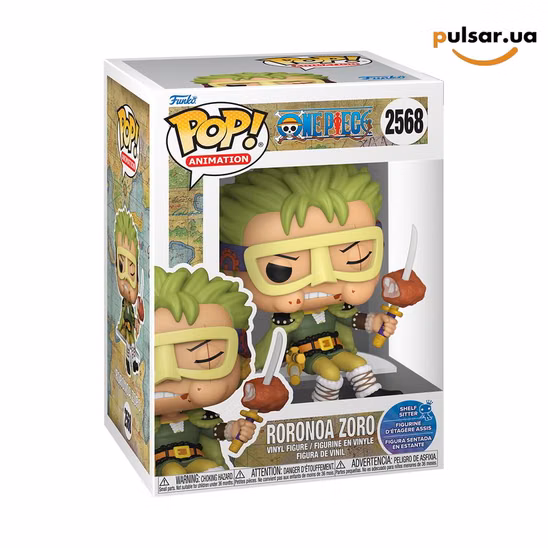 Вінілова фігурка «Funko POP! • • One Piece ◉ Roronoa Zoro (Shelf Sitter) № 2568»