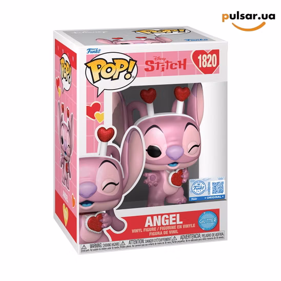 Вінілова фігурка  «Funko POP! • Funko exclusive • Lilo & Stitch ◉ Angel (Valentine) (Pearlescent) (Glitter) №1820»