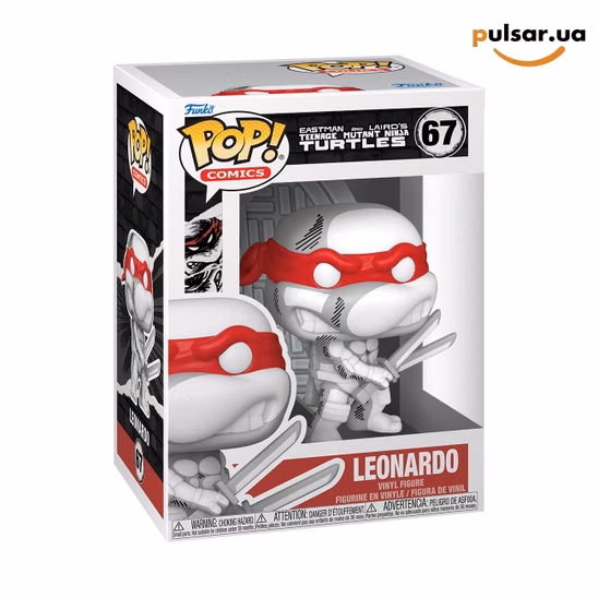 Вінілова фігурка   «Funko POP! •  • Teenage Mutant Ninja Turtles ◉ Leonardo (Battle Damaged) (Comic Deco) № 67»