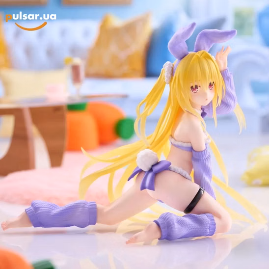 Оригінальна аніме фігурка  «To Love Ru Darkness Moflock - Golden Darkness Fluffy Bunny Ver.»